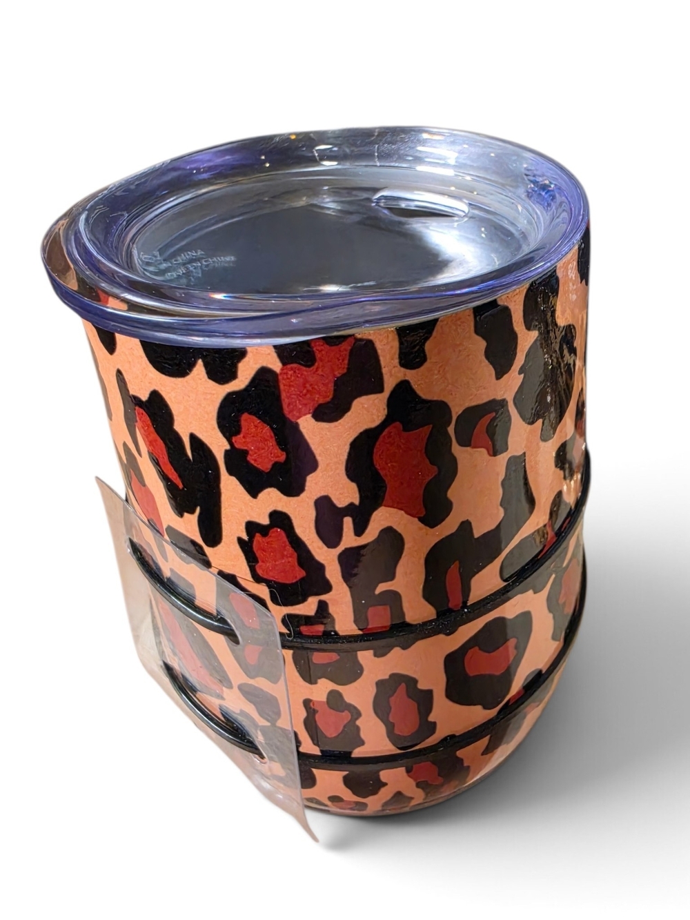Insulated WILD EYE DESIGNS Leopard Print Wine Bag, Tumbler & Wristlet NWT! SET! - Picture 4 of 6
